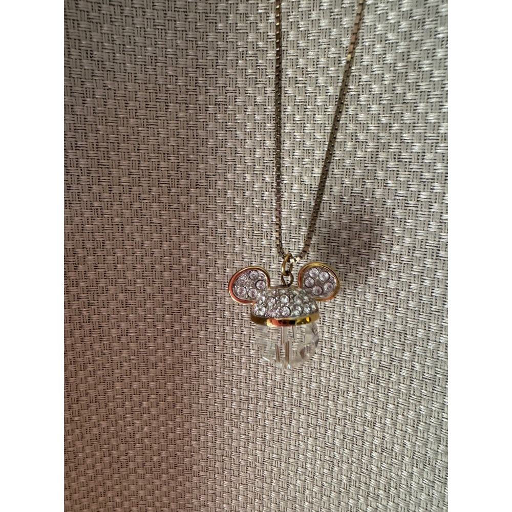 Gallery Art of Disney Swarovski Crystal Mickey Mouse Necklace 925 Sterling Chain